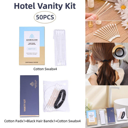 50 Hotel Guesthouse Cotton Swab Packs Disposable Ear Cleaning Kits Travel
