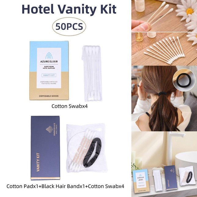 50 Hotel Guesthouse Cotton Swab Packs Disposable Ear Cleaning Kits Travel