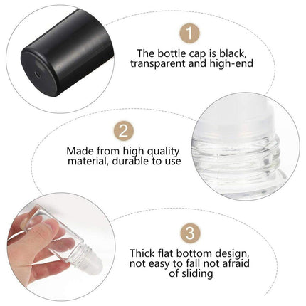 16X Clear Glass Roll On Bottle 30ml Extra Large Roller Ball Perfume Oil Underarm