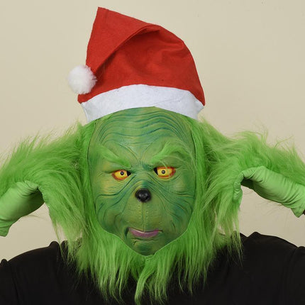 Christmas Thief Green Hair Monster Headgear