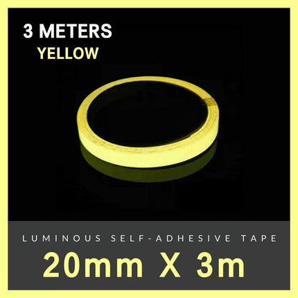 Luminous Fluorescent Decorative Night Glow Dark Selfadhesive Safety Sticker Tape 2cm*3m - Aimall
