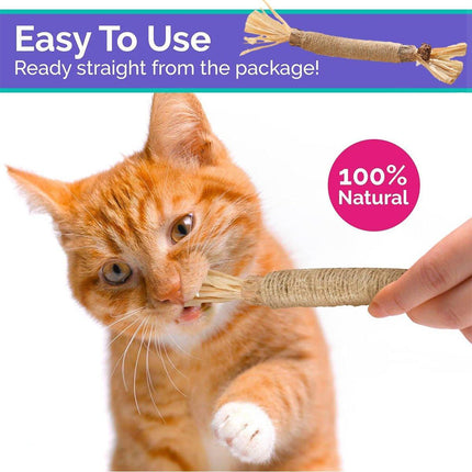 Cat Toys Silvervine Chew Stick Kitten Treat Catnip Toy Grinding Tooth Cleaning - Aimall