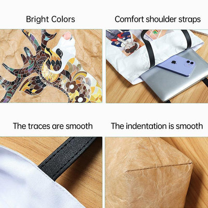 Waterproof Paper Tote Bag Large Capacity Lightweight Durable Fashionable Carry