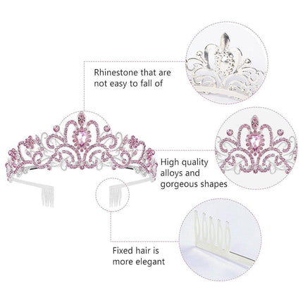 Princess Rhinestone Queen Hair Tiara Headband Hair Accessories Crystal Crown