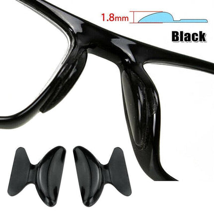 Silicone Anti-Slip Stick On Nose Pads for Eyeglass Sunglasses Glasses Black - Aimall