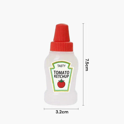 4pcs Mini Portable Sauce Box Condiment Dispensers for Picnic and Outdoor Use