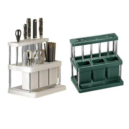 Cutlery Holder Storage Caddy Kitchen Utensil Drying Rack For Spoon Fork Knife