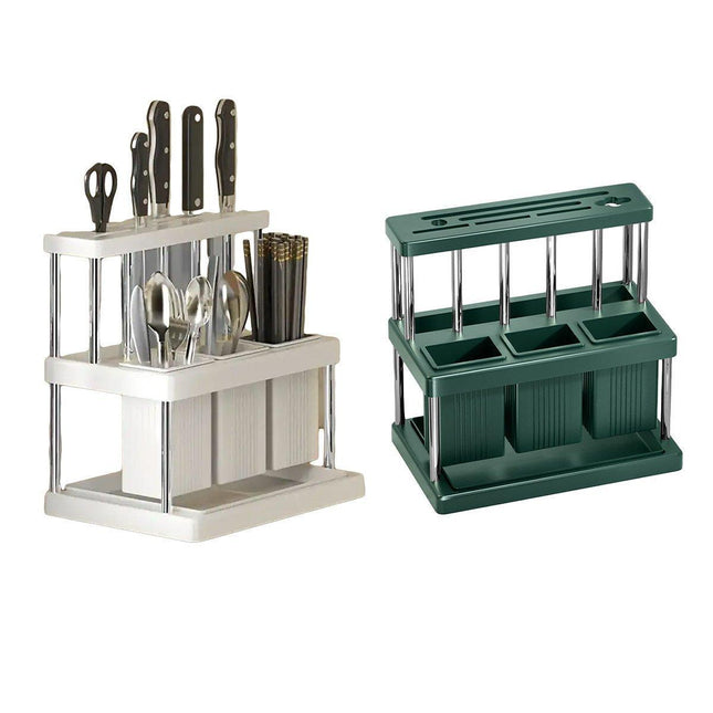 Cutlery Holder Storage Caddy Kitchen Utensil Drying Rack For Spoon Fork Knife