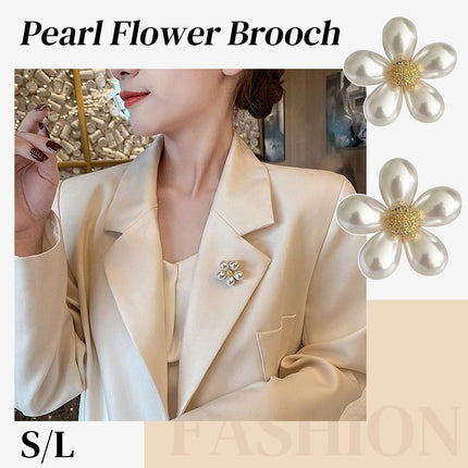 Imitation Pearl Flower Brooch Fashion Corsage Pin Jewelry Accessory Women