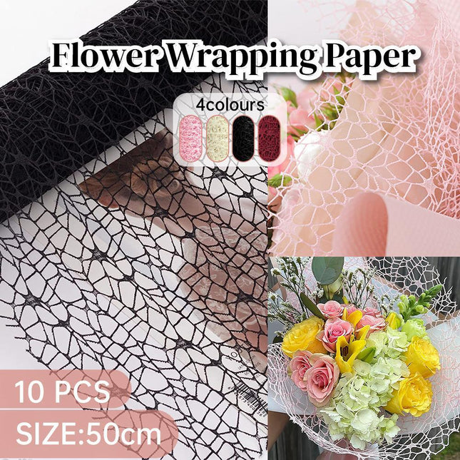Chocolate Wrapping Paper Flower Packaging Network White Tulle Fabric Flowers - Aimall