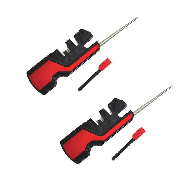 6-in-1 Knife Sharpener Diamond&Ceramic For Knives Blade Outdoor Survival Tool - Aimall