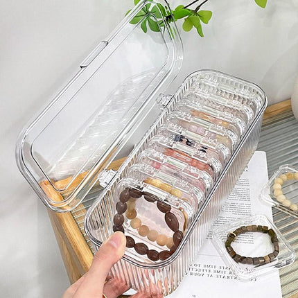 15pcs Transparent Storage Box Jewelry Organizer Bracelet Necklace Anti-Oxidation