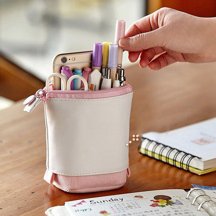 Stretchable Canvas Pencil Case Cute Korean Style Variable Pull-down Pen Holder
