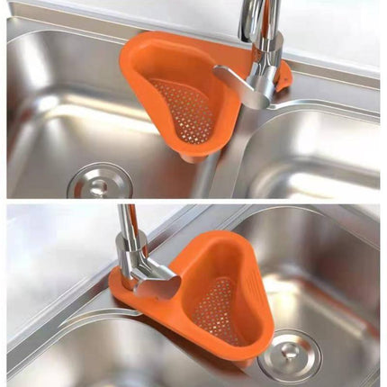 Swan Drain Basket Punch Free Kitchen Sink Filter Organizer Strainer Holder Tool