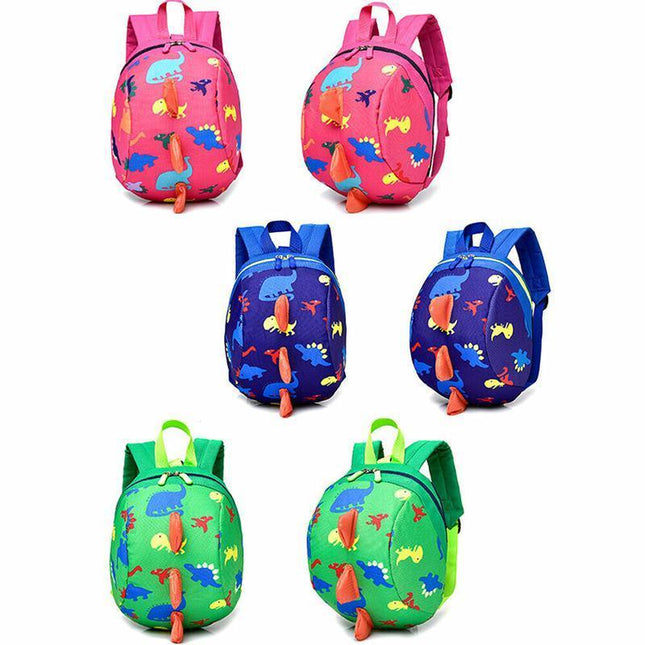 Kids Safety Harness Backpack Leash Child Toddler Anti-lost Dinosaur Bag Cartoon - Aimall