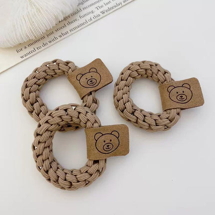 Mixed Color Braided Hair Ties Rope Elastic Rubber Bands Women's Hair - Aimall