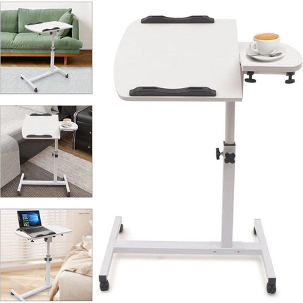 Adjustable Folding Computer Desk Stand Floor-Standing Movable Bedside Table
