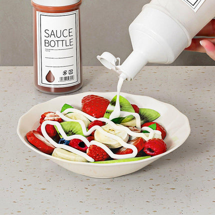 4pcs 350ml Kitchen Squeeze Jam Jars Controlled Dispensing Measuring Jar Multi