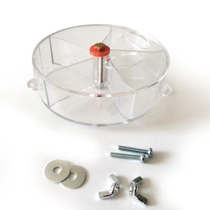 Parrot Foraging Toy Bird Chew Wheel Food Dispenser Divider Box Cage Accessory