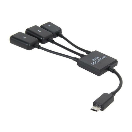 Micro USB 2.0 OTG HUB Cable Adapter AU Male to Female Dual Host Fast Transfer - Aimall