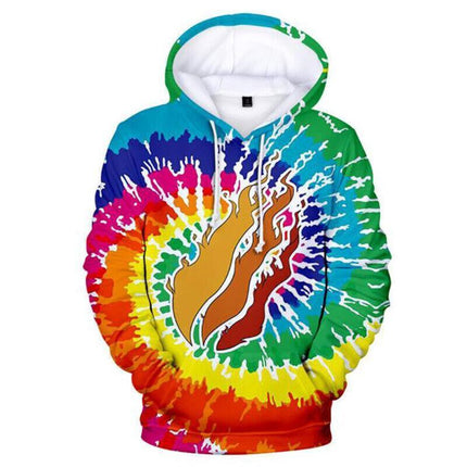 160CM Kids Boys Prestonplayz Flame Hoodie Sweatshirt Jumper Tops Gift 5-10 yrs - Aimall