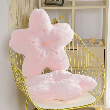 Pink Cherry Blossom Nap Pillow Soft Sleeping Pillow for Office Children Students
