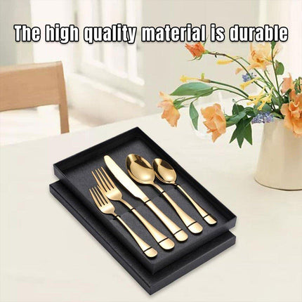 2pcs Stainless Steel Cutlery Set 5pcs Forks Spoons Knives Dining Utensils Hotel