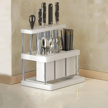 Cutlery Holder Storage Caddy Kitchen Utensil Drying Rack For Spoon Fork Knife