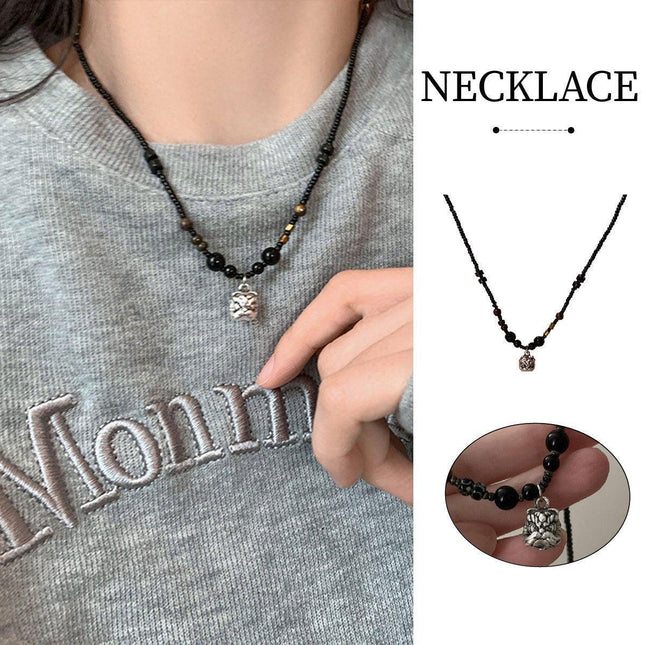 Handmade Beaded Collarbone Necklace for Women Luxury Couple Niche Neckchain