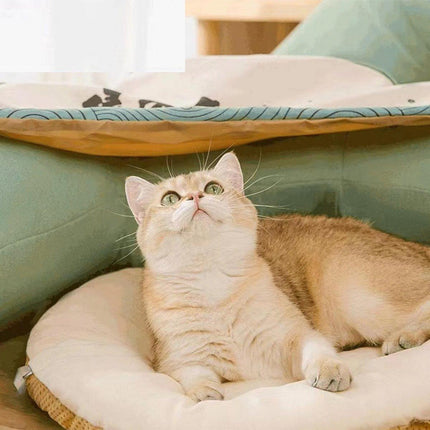 Large Multi-Functional Cat Tunnel Bed and Cat Toy Interactive Pet Playhouse