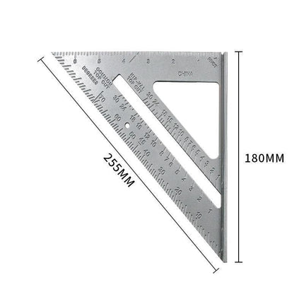 UP TO 2pcs 7" Aluminum Alloy Ruler Speed Angle Square Tool Triangle Square Ruler - Aimall