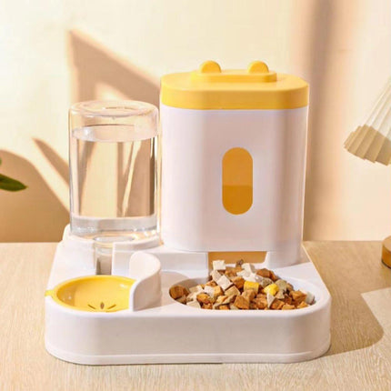 2in1 Pet Bowl Vertical Feeder and Drinker Cat Dog Bowl Water and Food in One