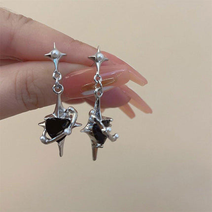 Four Star Stud Earrings for Women Stylish Sweet Cute Jewelry Fashion Accessories