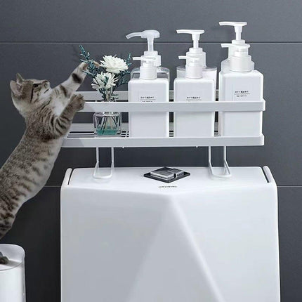 Storage Rack 1Tier Space Saver Over The Toilet Steel Bathroom Shelf Organizer