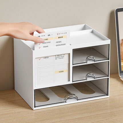 Clear Desktop Organiser Drawer Storage Shelf for Office Home Supplies Durable