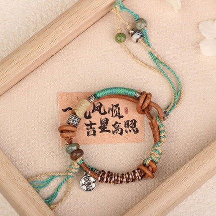 Boho Vintage Braided Fringe String Bracelet for Women Fashion Jewelry Gift