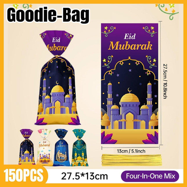 150pcs Moon Stars Castle Candy Bags Party Treat Bags Gift Pouches Favors