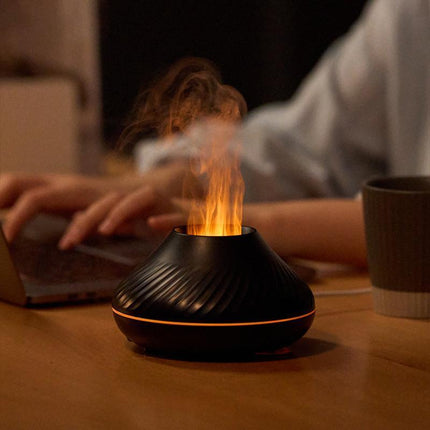 Flame Essential Oil Diffuser,Air Diffuser,Ultrasonic Aromatherapy Air Humidifier - Aimall