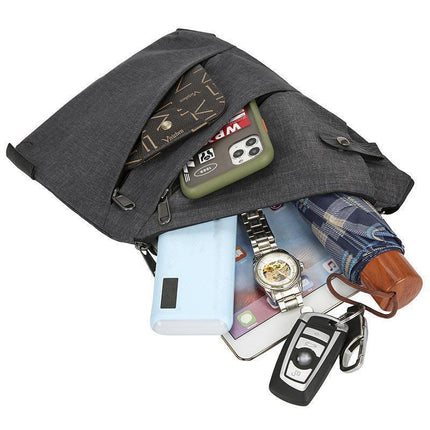 Waterproof Bag Personal Anti Theft Shoulder Man Pocket Portable Chest Travel Black - Aimall