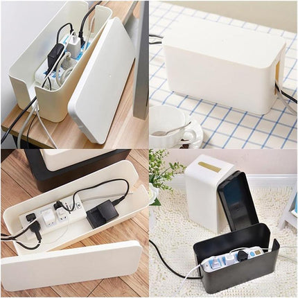 Large Cable Wire Storage Box Case Cord Management Socket Safety Tidy Organizer - Aimall