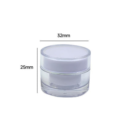10pcs Clear Acrylic Round Cream Bottle Cosmetic Dispenser Refillable Containers