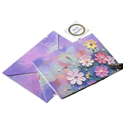 30pcs Oil Painting Postcard Set Illustration Small Cards for Birthday Gifts