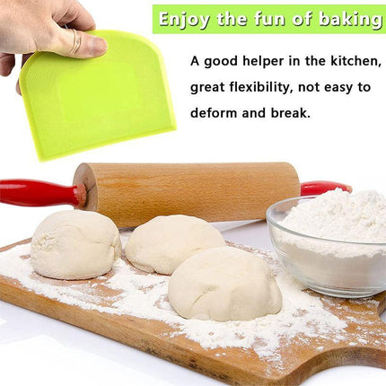 Baker Dough Scraper Sourdough Pizza Cake Pastry Bread Cutter Slicer Cutting Tool - Aimall