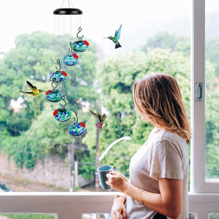 Hanging Hummingbird Feeder Outdoor Garden Nectar Dispenser Attracting Birds