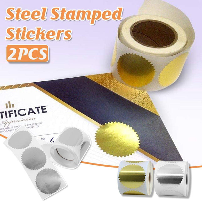 2pcs Stamps Stickers Sticky Labels for Scrapbooking Crafts DIY Decoration Set