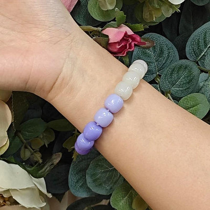 Lucky Gradient Beads Bracelet Elastic Couple Women Friends Gift Fashion - Aimall