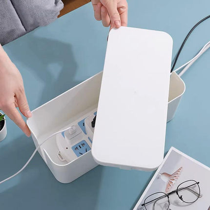 Large Cable Wire Storage Box Case Cord Management Socket Safety Tidy Organizer - Aimall