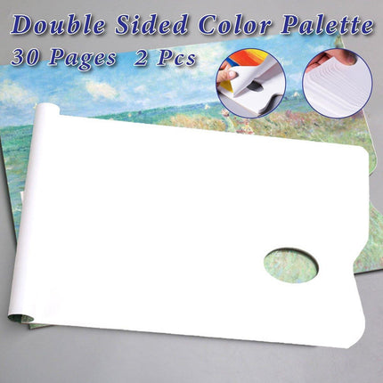 2PCS Double Sided Disposable Paper Palette Tear Wash Free for Acrylic Oil Paint