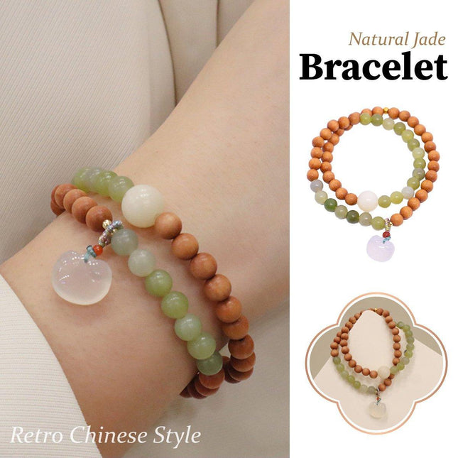 Retro Round Bead Bracelet for Women New Chinese Style Fashion Jewelry Gift