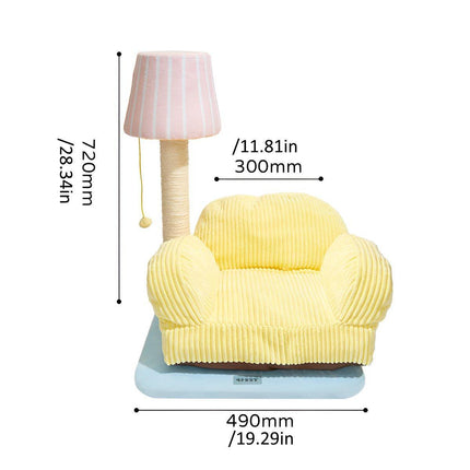 Multifunctional Cat Lounge Cozy Sofa Scratch Post Comfortable Kitty Rest Area - Aimall